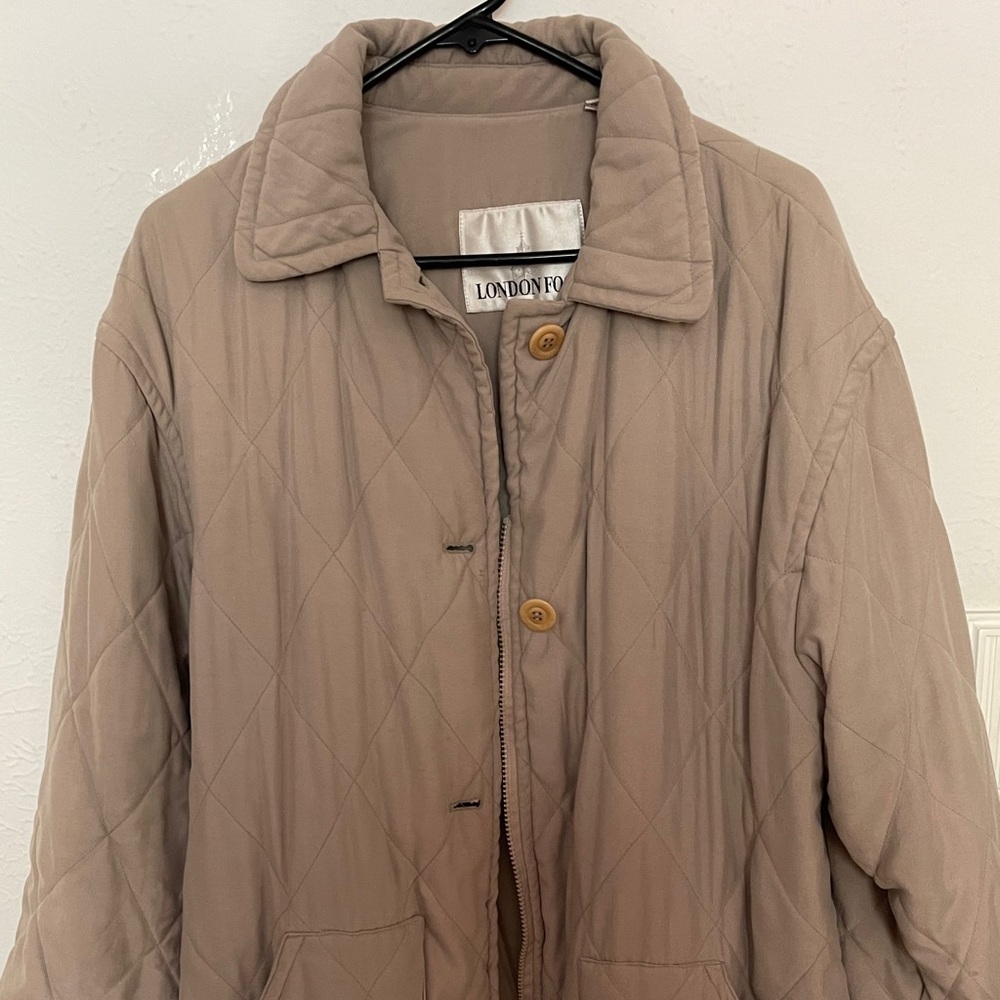 London Fog puffy trench coat